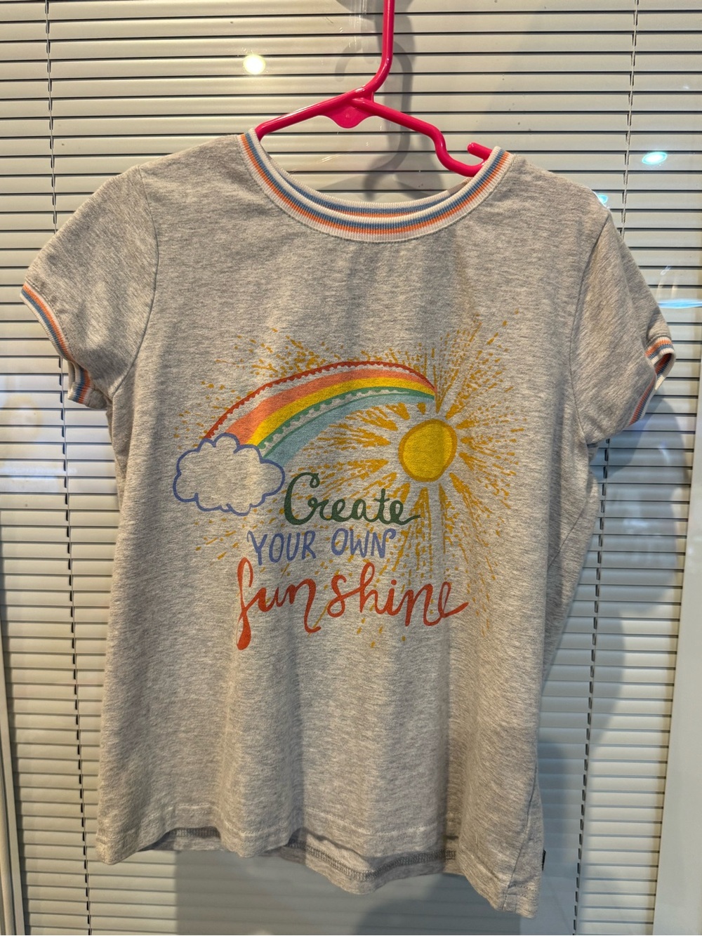 Matilda Jane Girls Size 6 Create Your Own Sunshine Rainbow Graphic Tee